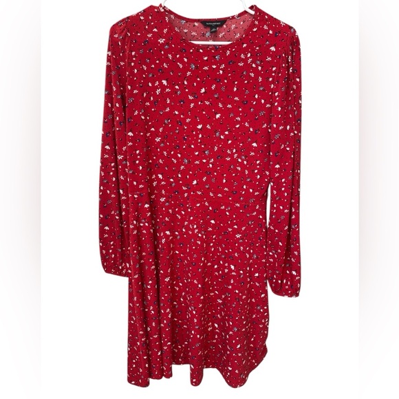 Banana Republic Floral Red Dress Women’s Size Medium Cottagecore Bohemian NWT - Picture 1 of 8